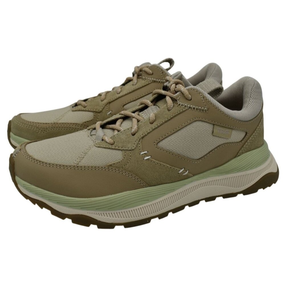 Teva Womens Size 8.5 Terrawave Brown Green Leather Lace Up Sneakers‎ Shoes